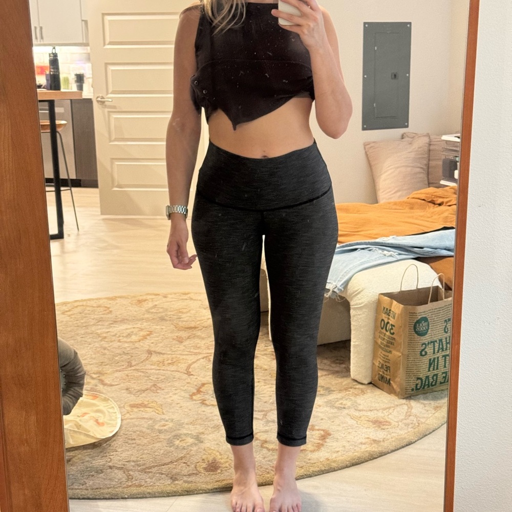 Lululemon High-Rise Charcoal Leggings 25”